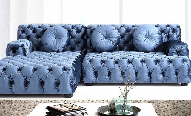 Vıntage Chesterfield Şezlonglu Kanepe Modeli