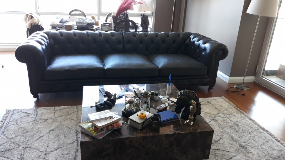 Ataşehir Hakiki Deri Chester Koltuk Kanepe Koltuk Boyama Bakımı