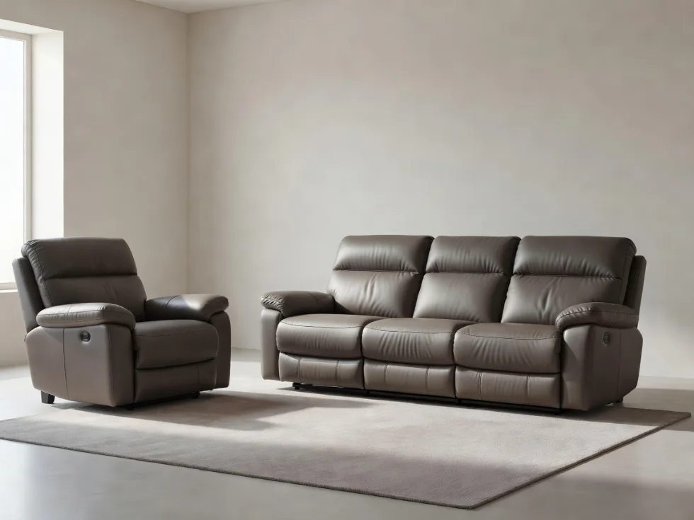 Füme Relax Deri Koltuk Takımı