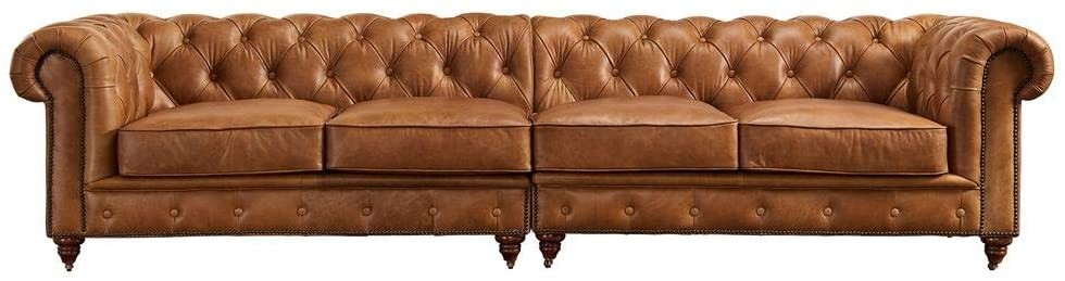 Chesterfield Koltuk Takımı Özel Ölçü Dörtlü Kanepe Modeli Gerçek Deri