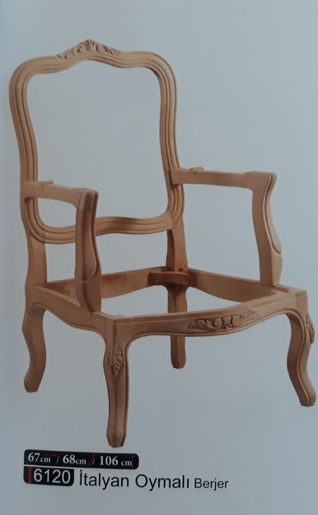 Klasik Tekli Koltuk Modeli İtalyan Berjer Teknik Ölçüsü