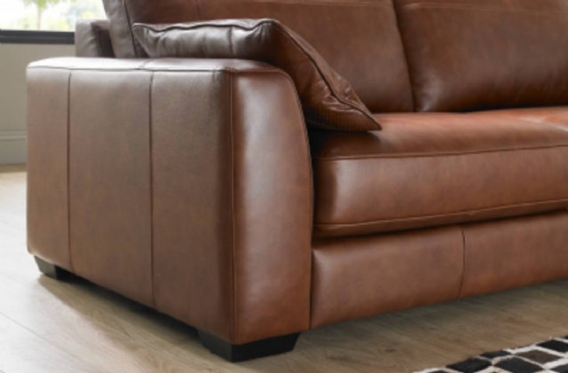 Taba Renk Modern Gerçek Deri Kanepe Model
