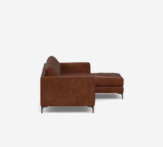 Koltuk Köşe Takım Deri Koltuk Kare Kol Modeli Metal Ayaklı Modern Köşe