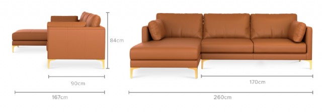 Modern Köşe Koltuk Metal Ayaklı