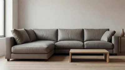 Gri Deri Köşe Koltuk Modern Salonlarda Nasıl Kullanılır?